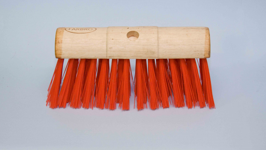  13 33CM RED PVC YARD BROOM WAXED ENDS EA. 