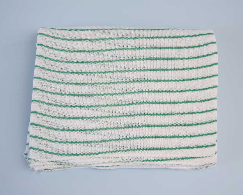 SIZE 18 GREEN STRIPE DISHCLOTH