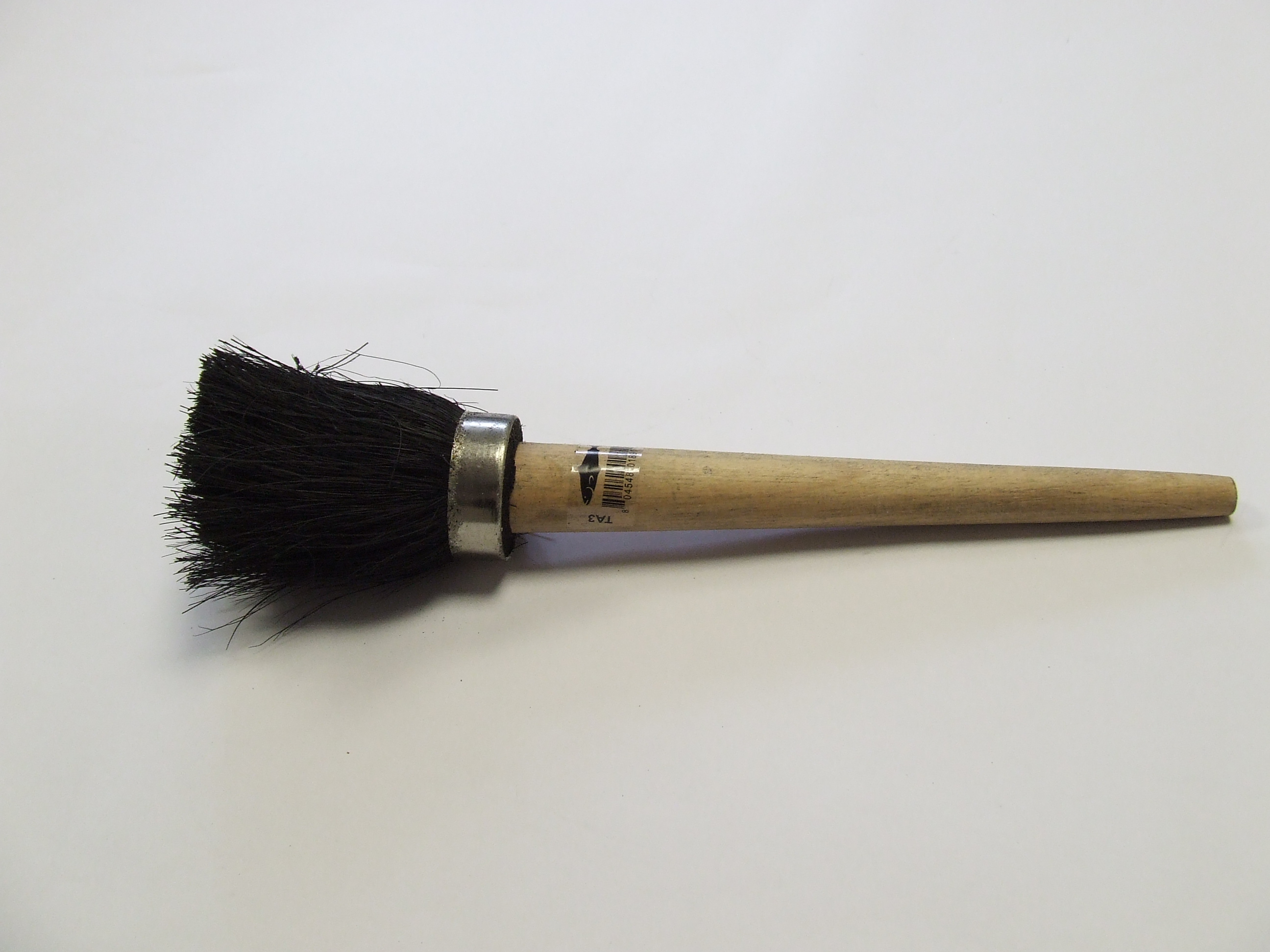 TA3 WOOD HANDLE STEEL FERRULE BLACK COCO TAR BRUSH E                          