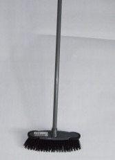 11 27CM PLASTIC SOFT INDOOR BROOM WITH HANDLE EA.  