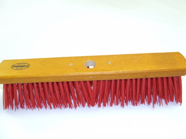 18 46CM FLAT TOP FARBRO RED POLY PLATFORM BROOM EA.