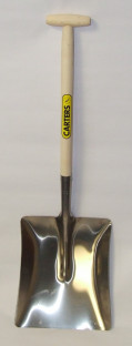 METAL/ALUMINIUM SHOVEL VERY LARGE WOODEN T HANDLE EA.                               