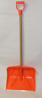 SNOW SHOVEL WITH D GRIP  HANDLE STEEL LIP HEAVY DUTY EA.                                 