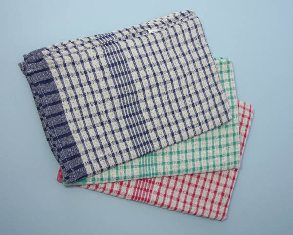 CHECK RICE WEAVE TEA TOWEL